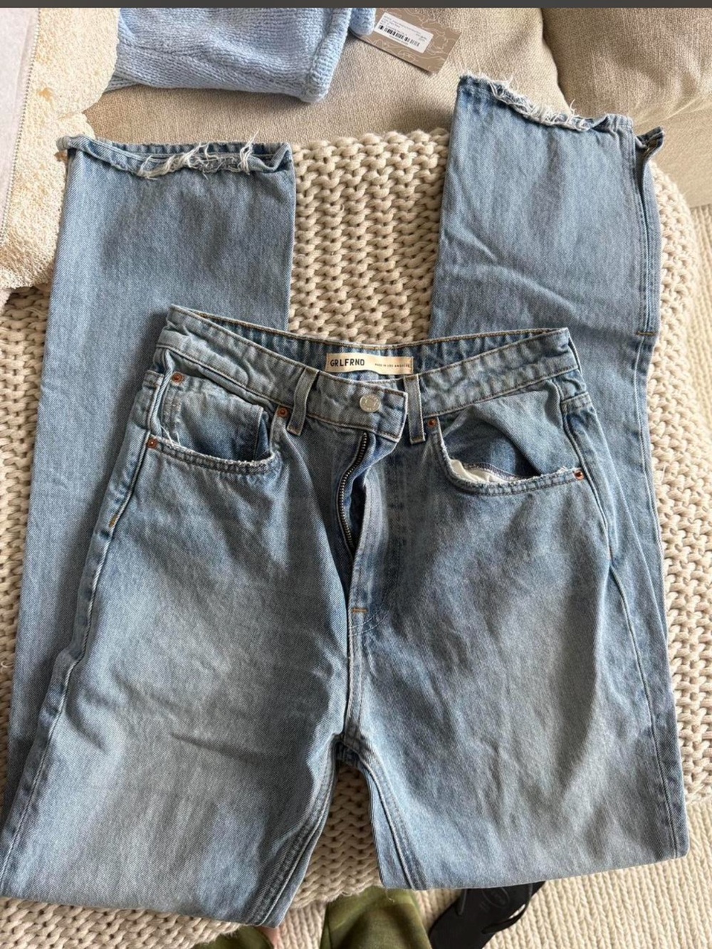 GRLFRND Harlow High Rise Boot Slit Jeans